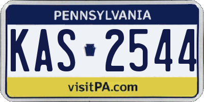 PA license plate KAS2544