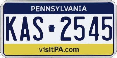 PA license plate KAS2545