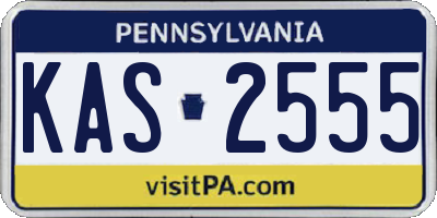PA license plate KAS2555