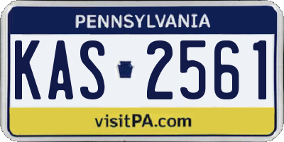 PA license plate KAS2561
