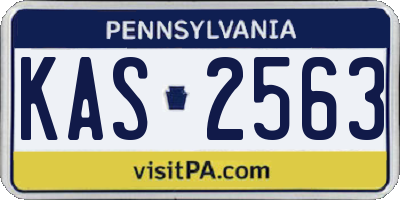 PA license plate KAS2563