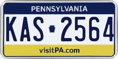 PA license plate KAS2564