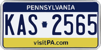 PA license plate KAS2565