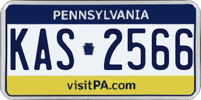 PA license plate KAS2566