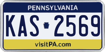 PA license plate KAS2569