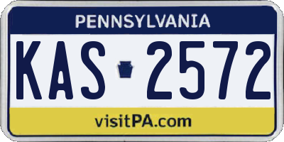 PA license plate KAS2572