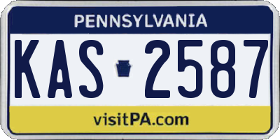 PA license plate KAS2587