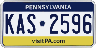 PA license plate KAS2596