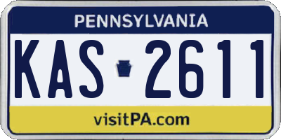PA license plate KAS2611