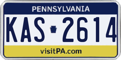 PA license plate KAS2614