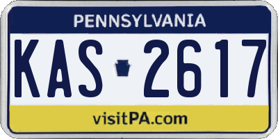 PA license plate KAS2617