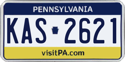 PA license plate KAS2621