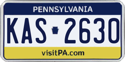 PA license plate KAS2630