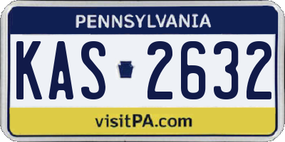 PA license plate KAS2632