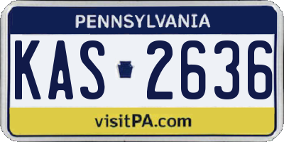 PA license plate KAS2636