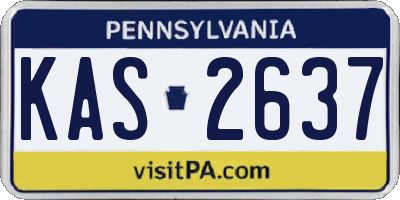 PA license plate KAS2637