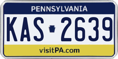PA license plate KAS2639