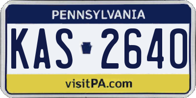 PA license plate KAS2640