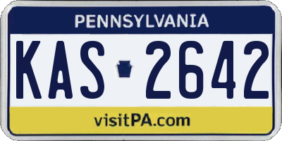 PA license plate KAS2642