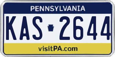PA license plate KAS2644
