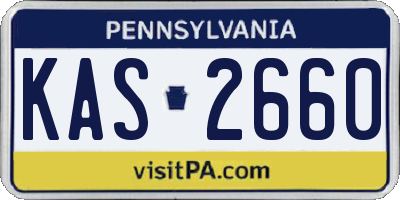 PA license plate KAS2660