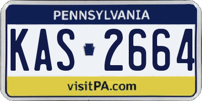 PA license plate KAS2664