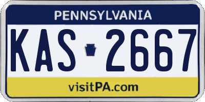 PA license plate KAS2667