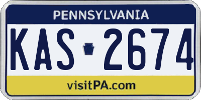 PA license plate KAS2674
