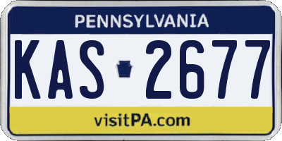 PA license plate KAS2677