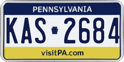 PA license plate KAS2684
