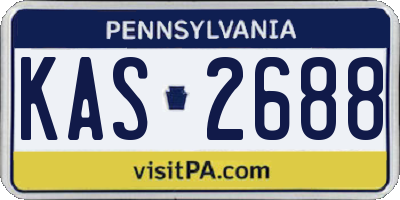 PA license plate KAS2688