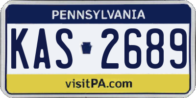 PA license plate KAS2689