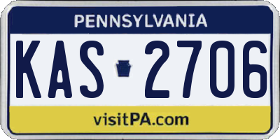 PA license plate KAS2706