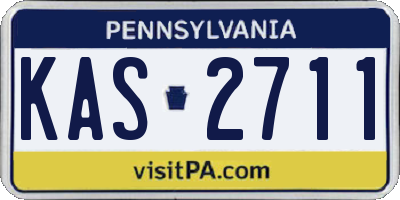 PA license plate KAS2711