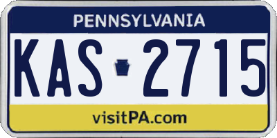 PA license plate KAS2715
