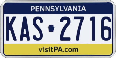 PA license plate KAS2716