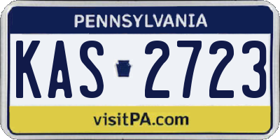 PA license plate KAS2723