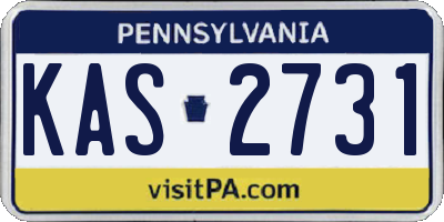 PA license plate KAS2731