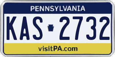 PA license plate KAS2732