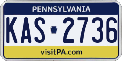 PA license plate KAS2736