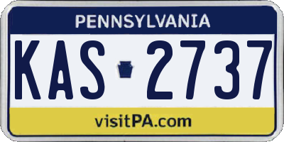 PA license plate KAS2737