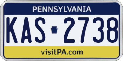 PA license plate KAS2738