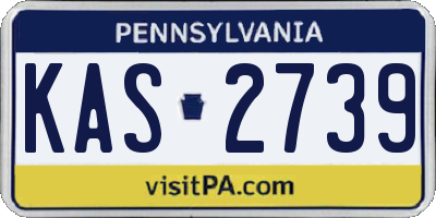 PA license plate KAS2739