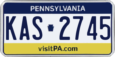 PA license plate KAS2745