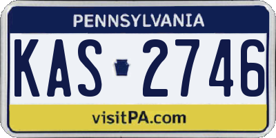PA license plate KAS2746