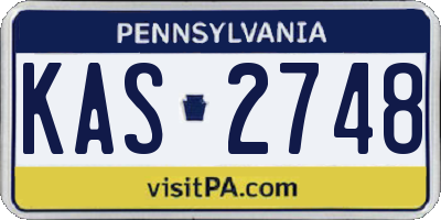 PA license plate KAS2748