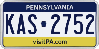 PA license plate KAS2752