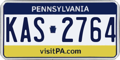 PA license plate KAS2764