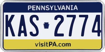 PA license plate KAS2774