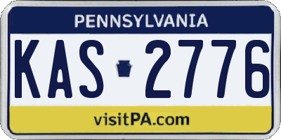 PA license plate KAS2776